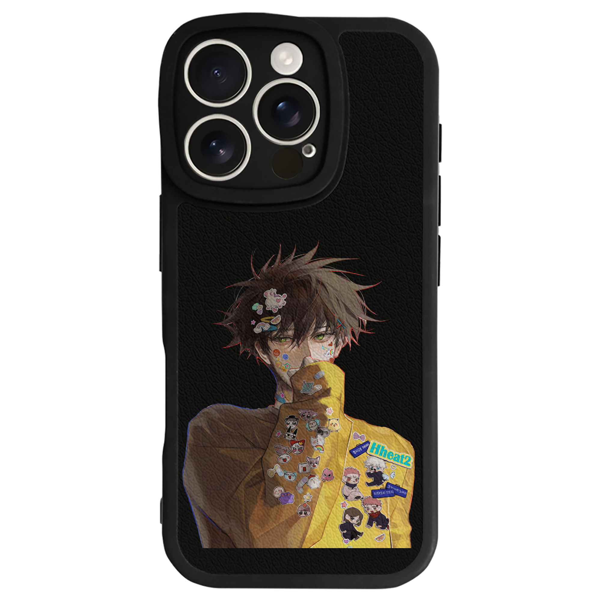 （画像用） 呪術廻戦 Jujutsu Kaisen 【iPhone 16シリーズ対応】シリコンスマホケース（レザー調） 材質：シリコン